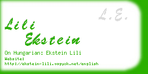 lili ekstein business card